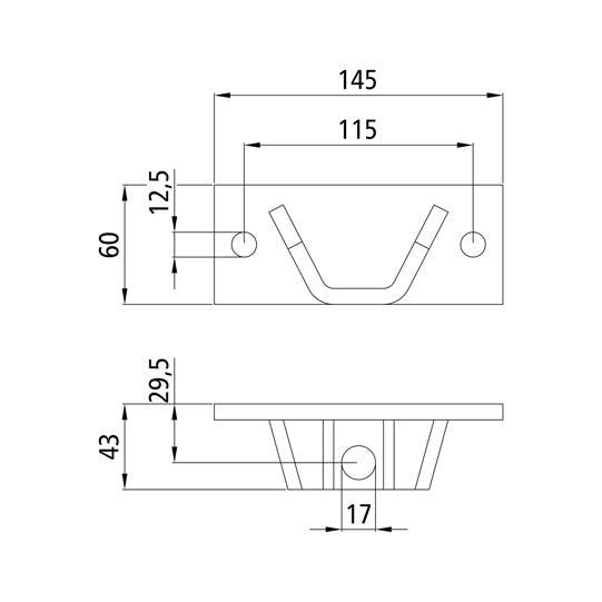 Screw-on bracket/console 650, galvanized steel