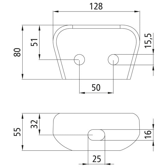 Bolt-on bracket f. MB-Actros, KTL black