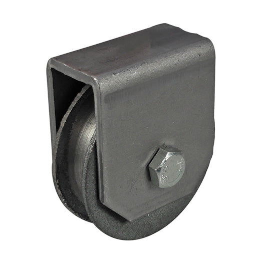 Rope pulley w/ bracket, raw, Ø 80 mm