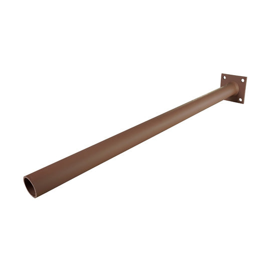 Straight support tube, Ø 40 mm, primed stl., screw-on plate