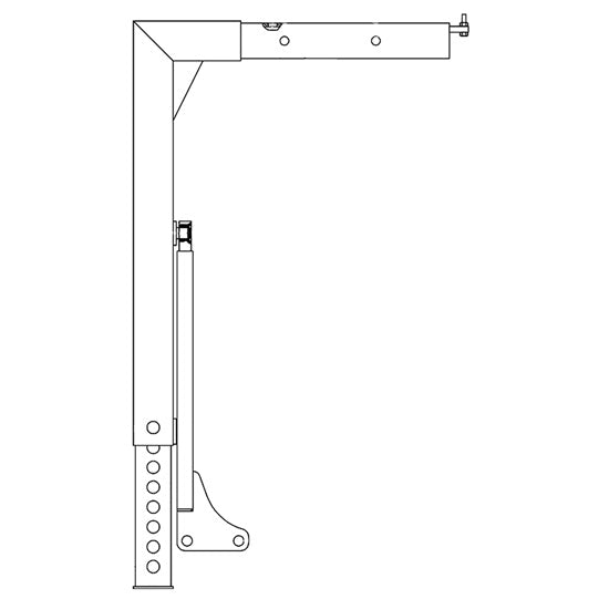 Tukijalka A2 teleskooppinen Vakiotuki Irrotusvarmistin