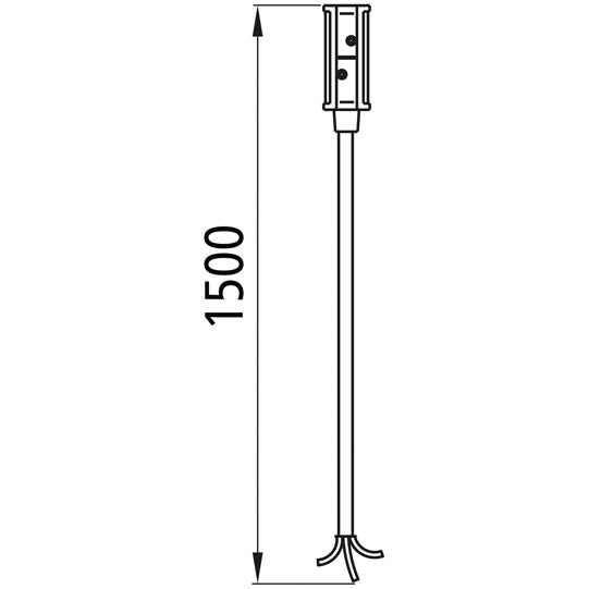 Supply cable P&R system, 2-core, 1.5 m, open end, OEM