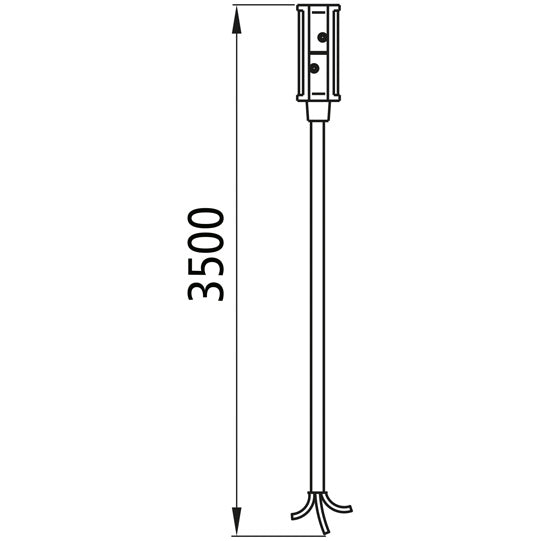 Supply cable P&R system, 2-core, 3.5 m, open end, OEM