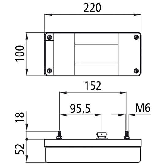 Midipoint I, 12 V, right, 5-pin bayonet