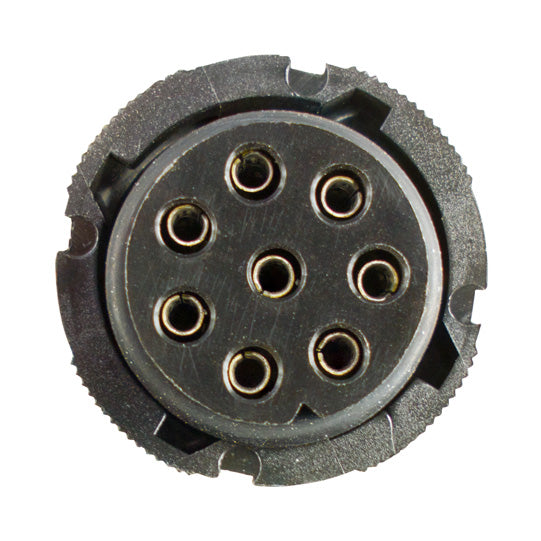 Connector 8-pin bayonet, socket, yellow