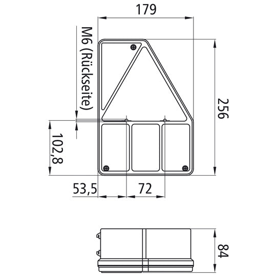 Earpoint I, 12 V, right, 5-pin bayonet, with triangle