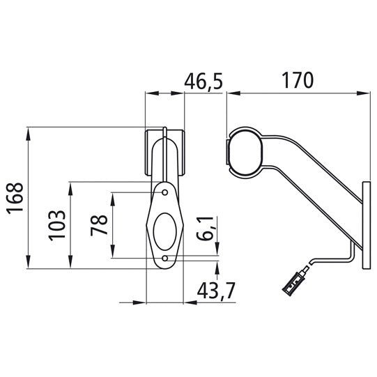Superpoint II, 24 V, left, rt/ws/ge, 1.25 m, P&R, OEM