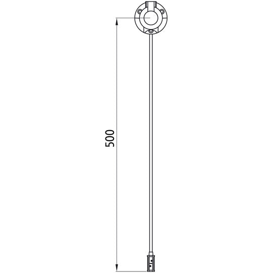 Supply cable, 0.50 m, 7-pin socket, P&R, OEM
