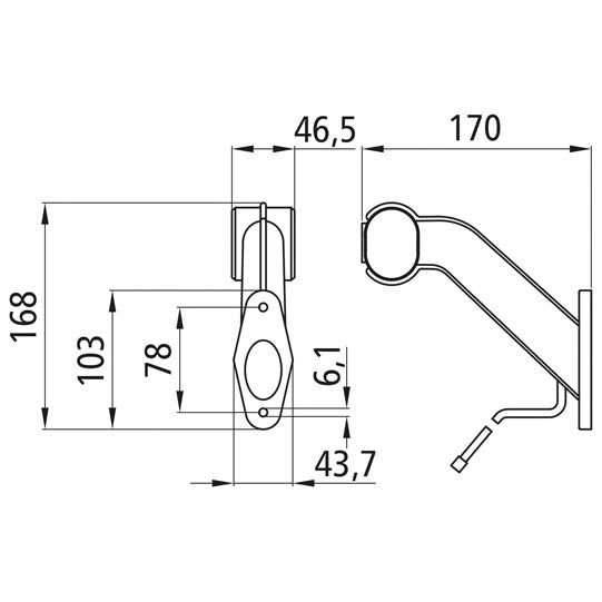 Superpoint II, 12 V, left, 0.86 m, standard, DC