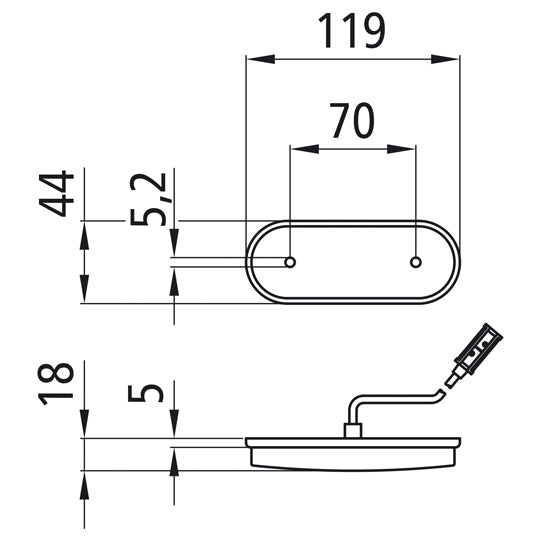 Unipoint LED, 24 V, SML, 0.50 m, P&R, overmolded, OEM