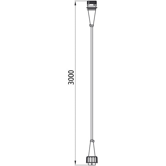 Extension cable, 7-pin ASS, 3000 mm, (socket/pin)