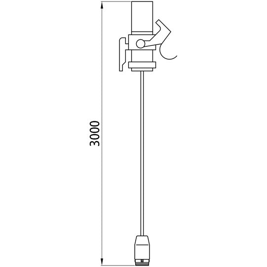 Supply cable, 15-pin plug, 17-pin ASS LP20, 3000mm,OEM