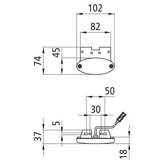 Flatpoint II LED, 24 V, SML, 0.50 m, 90° angle (C)