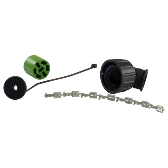 Connector set, plug-in housing 7-pin ASS (socket), green, right