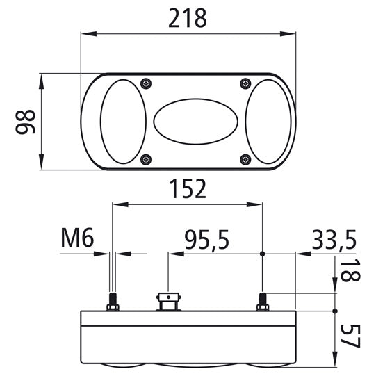 Midipoint II, 12 V, right, 5-pin bayonet, with RFS