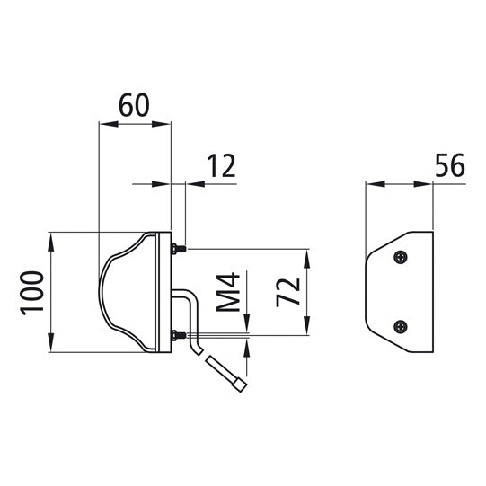 Regpoint LED, 12 V, KZL, 0.80 m, DC
