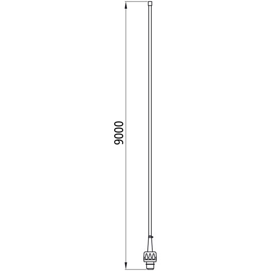 Flat cable DC, 2-pin connector ASS, 2 x 0.75 qmm, 9000 mm