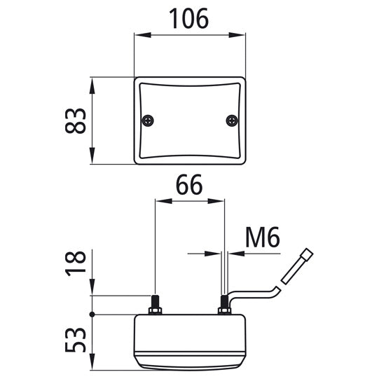 Reversing light, 12 V, 1.00 m, DC