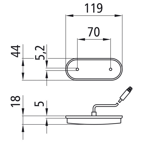 Unipoint LED, 24 V, SML, 1.50 m, 3-pin ASS, overmolded, OEM