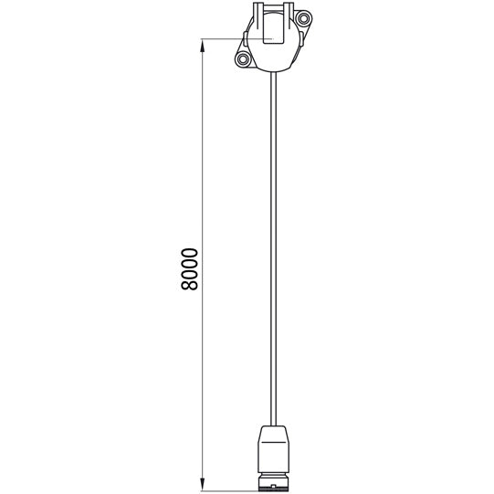 Supply cable, 15-pin socket, 17-pin ASS LP30,8000mm,OEM