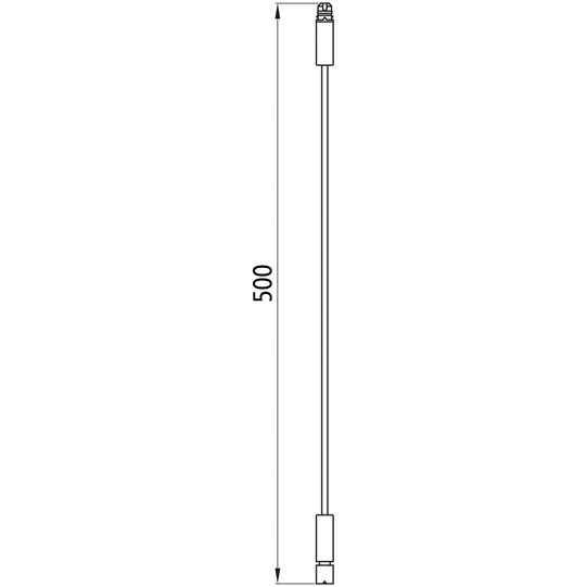 Extension, 3-pin ASS, socket/pin, 500 mm, OEM