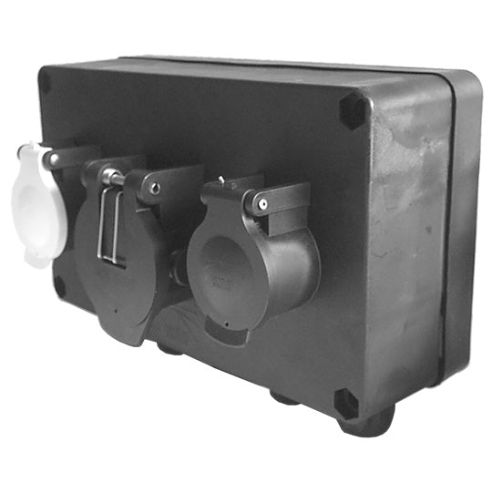 Socket outlet distributor 15-pin + 2 x 7-pin socket
