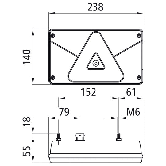 Multipoint V LED, 12 V, left, 8-pin bayonet, w. NSL, w. RFS