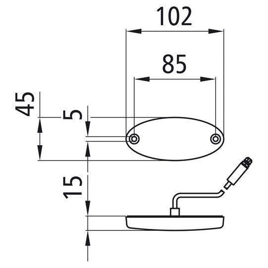 Flatpoint II LED, 24 V, white, 1.50 m, 3-pin ASS, OEM