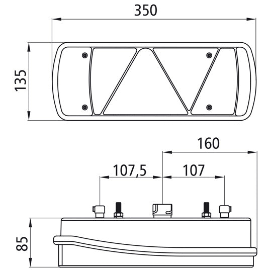 Ecopoint II, 24 V, right, 7-pin AMP + 2 x 2-pin Superseal