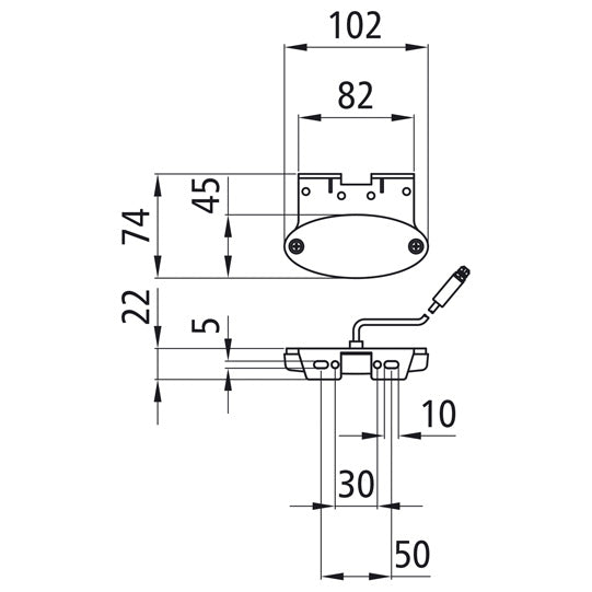 Flatpoint II LED, 12/24 V, SML, 1 m, 3-pin ASS, 90° angle (Z)