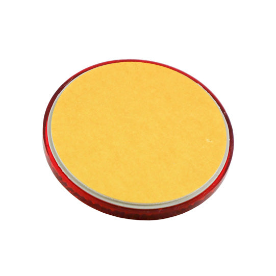Reflector, round, Ø 60 mm, red, self-closing, w/ 6 mm mnt hole