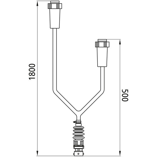 Distributor cable 8-pin bay. pin, 2x8-pin bayonet socket, 12 V