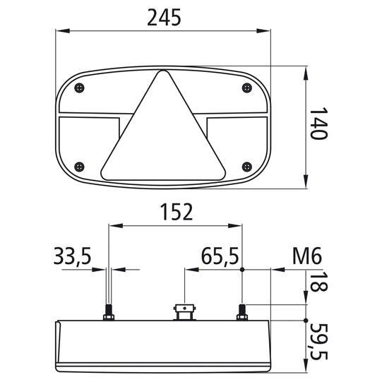 Multipoint III, 12 V, right, 5-pin bayonet, with NSL