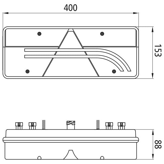 Europoint III LED, 24 V, left, 7-pin AMP + 4x2-pin Superseal