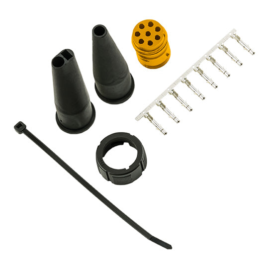 Connector set 8-pin bayonet, socket, yellow