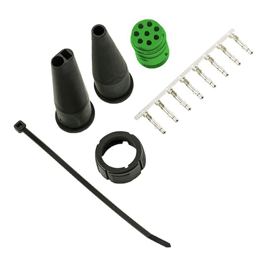 Connector set 8-pin bayonet, socket, green