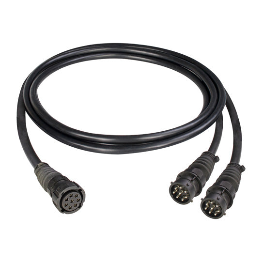 Y-cable, 8-pin bayonet, 1 x socket 2 x pin