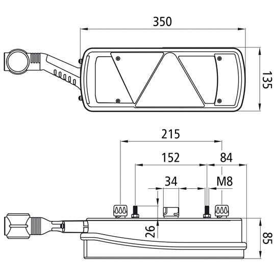 Ecopoint II, 24 V, L, 7-pin + 2x2-pin ASS, reversing beeper