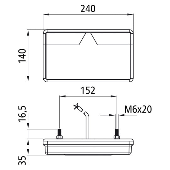 MultiLED II,12/24V,li,flat,0,5m,openend,w. triangle,NSL,RFS,OEM