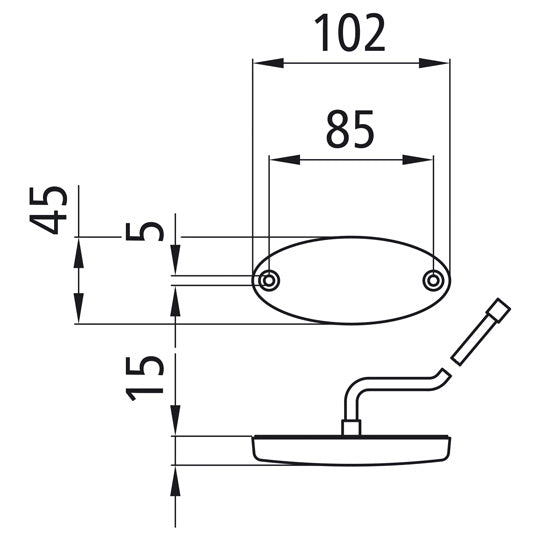 Flatpoint II LED, 9-30 V, SML, 1.0 m, DC