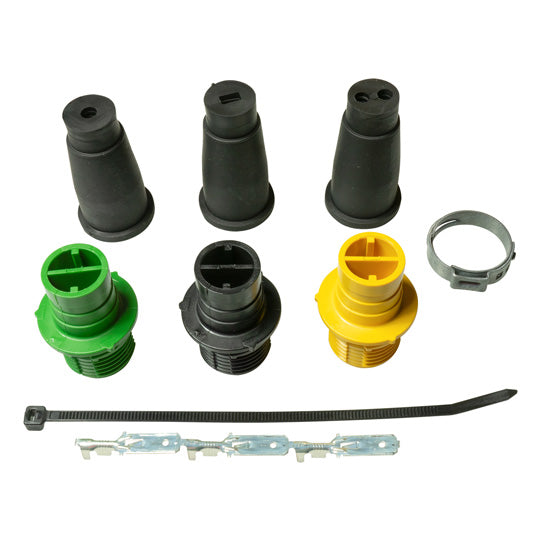 Connector set 2-pin ASS (pin), black/green/yellow