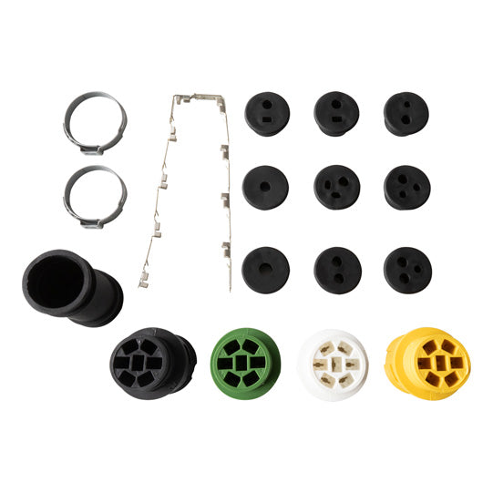 Connector set 7-pin ASS (pin), black/green/white/yellow