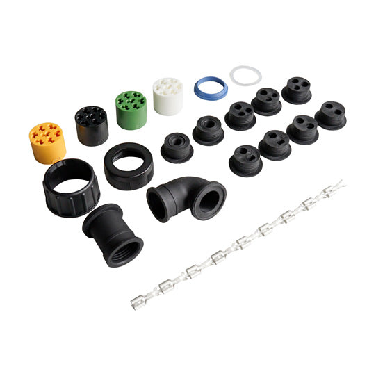 Connector set 7-pin ASS (socket), black/green/white/yellow