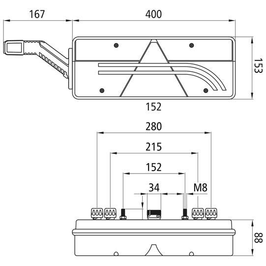 Europoint III LED, 24 V, left, 7-pin ASS + 4x2-pin, URA