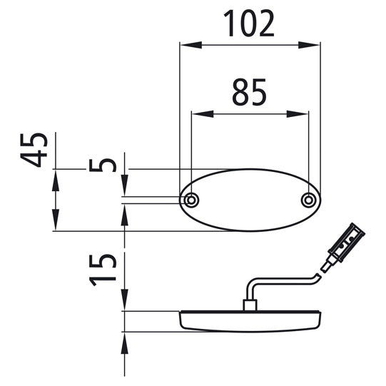 Flatpoint II LED, 12/24 V, white, 1.50 m, P&R, OEM