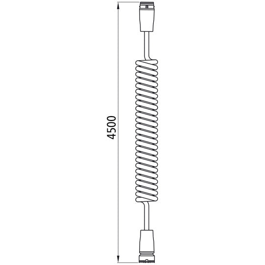 Electric coil, 17-pin ASS LP 20/LP 30, 4500 mm