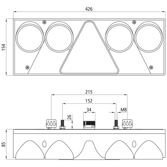 Europoint II, 24 V, left, 7-pin ASS + 2 x 2-pin ASS