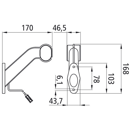Superpoint II, 24 V, right, 1.75 m, P&R