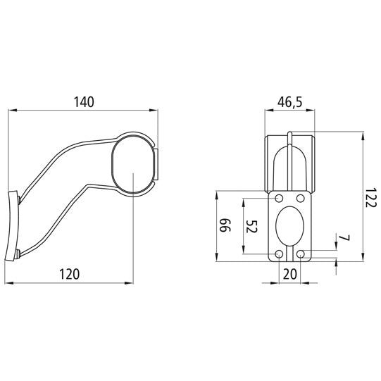 Superpoint II, 24 V, right, 1.75 m, 2-pin ASS, for Ecopoint