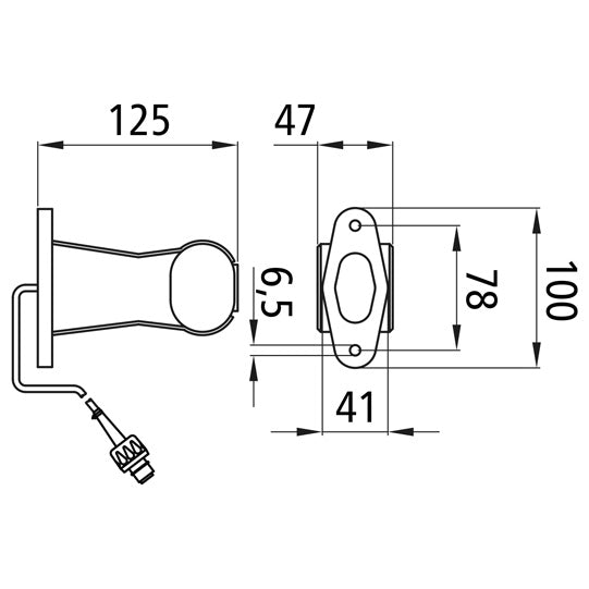 Superpoint II, 24 V, right, rt/ws/ge, 1.90 m, 2-pin ASS